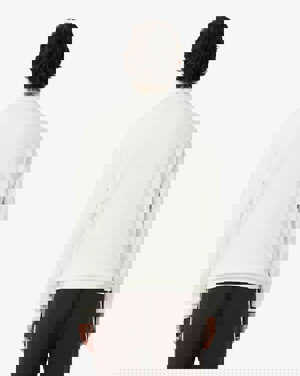 Lacoste Mens Zippered Stand-Up Collar Cotton Sweatshirt - Flour 70V