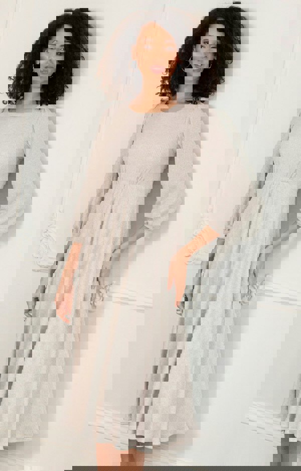 Alie Street London Kimberly Midi Dress (Sparkle Latte)