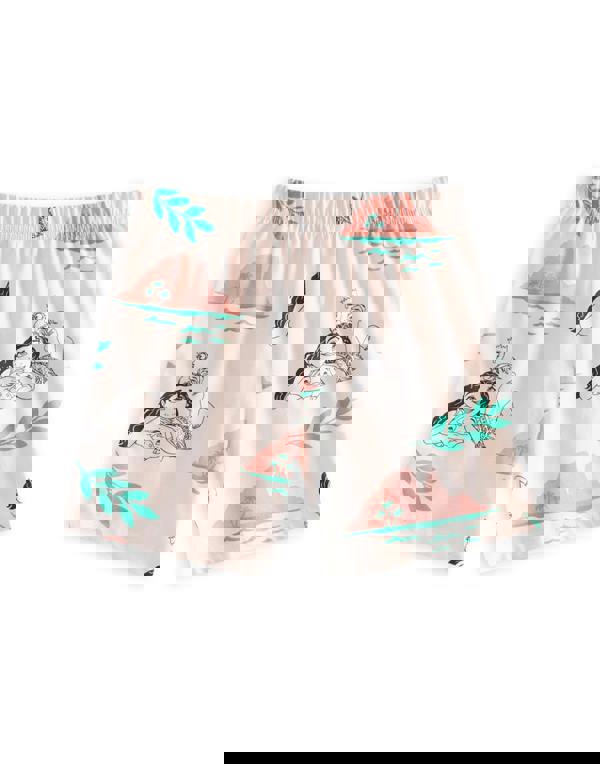 Disney Moana Girls Multicoloured Multi Character Multi-Pack of 2 Short Sleeve Short Leg Pyjama Set