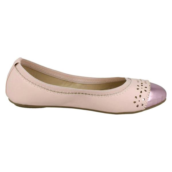 Spot On Girls Spot On Metallic Toecap Ballerina Shoes H2410