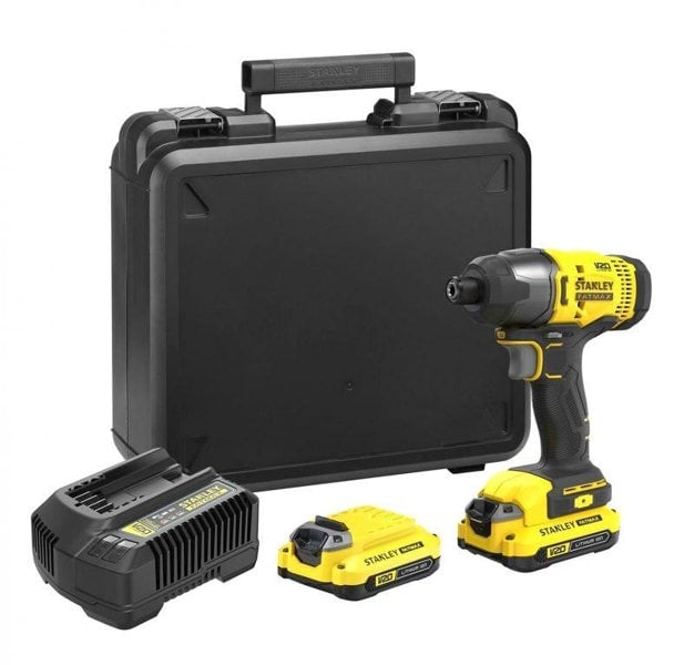 Stanley Fatmax SFMCF800C2K-GB 18V Li-Ion Impact Driver 2 x 1.5ah Batteries