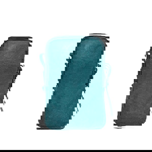 Assots London 'SARAH' Ocean Blue Vintage Natural Grain Leather Mini Crossbody Bag