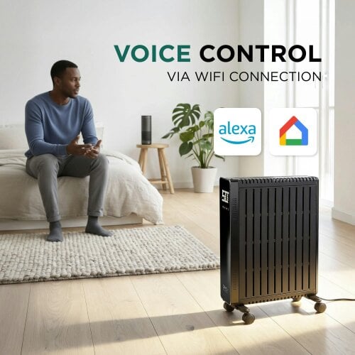 DMD Collective Smart WiFi Electric Radiator Heater with Remote & Timer 2500W