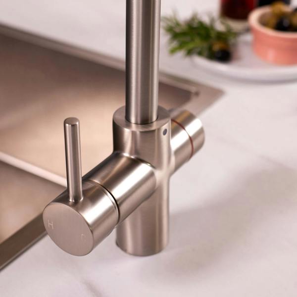 Impromta 3 in 1 Biometric Boiling Water Tap | Brushed Steel Finish