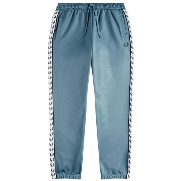 Fred Perry Branded Taped Ash Blue Track Pants