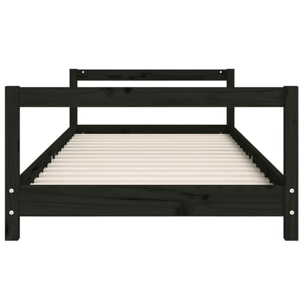 Berkfield Kids Bed Frame Black 80x200 cm Solid Wood Pine