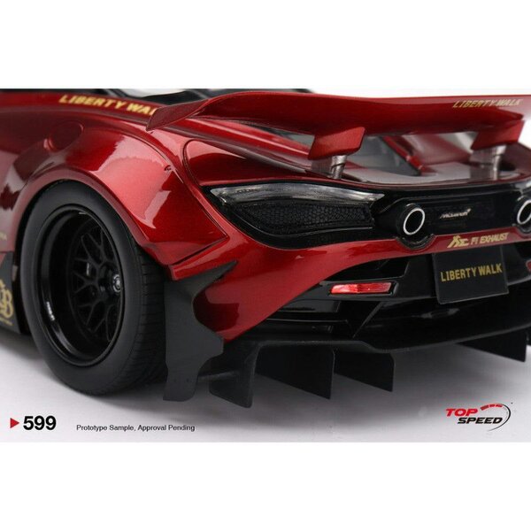 MCSlots McLaren 720S LB Works Gem Red 1:18 Scale Topspeed TS0599