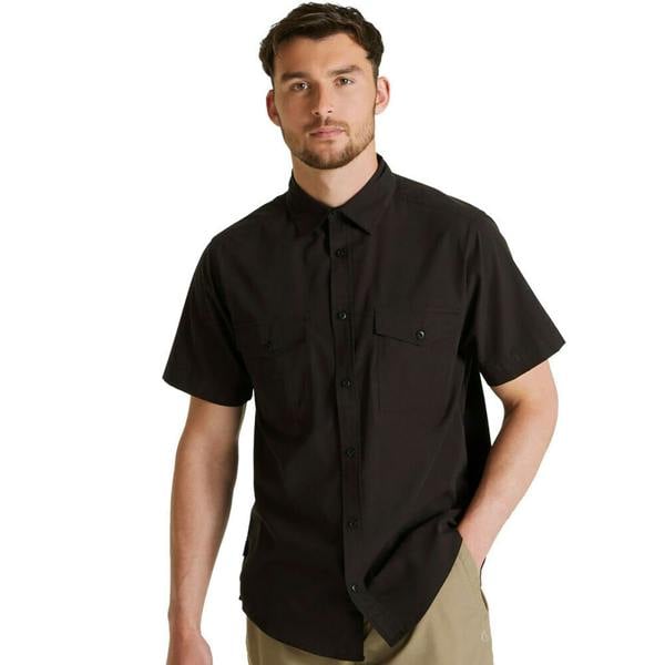 Craghoppers Mens Expert Kiwi Short-Sleeved Shirt - Black