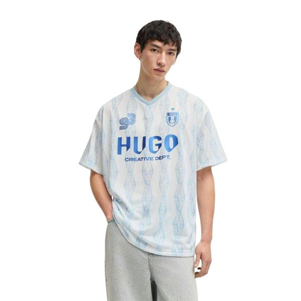 Hugo Mens Notbal Diamond Geo Regular T-Shirt - White - 