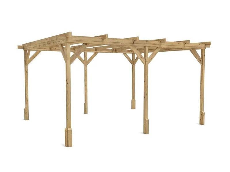 Dunster House Wooden Pergola Garden Plants Frame Utopia 4m x 3m (13' x 10')