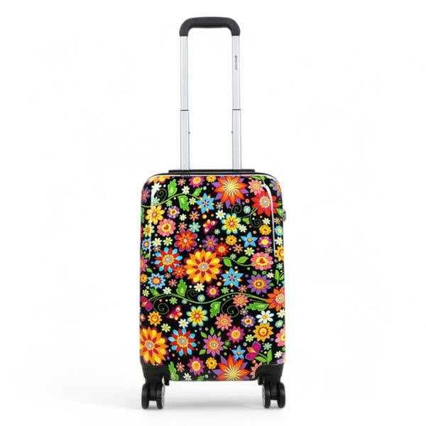 Snowball Strong Expandable Hard Shell Dual 4 Wheel Suitcase Set Print Luggage Cabin Travel Bag