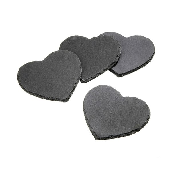 slate coasters heart 11cm bulk wholesale