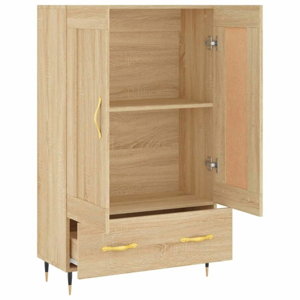 Berkfield Highboard Sonoma Oak 69.5x31x115 cm Engineered Wood