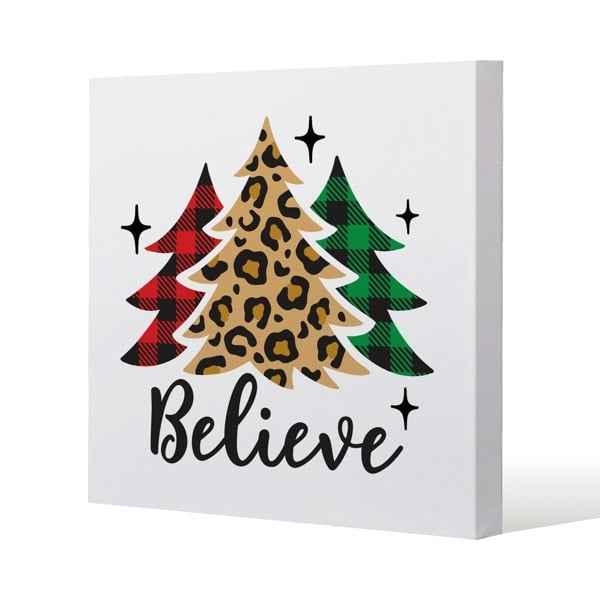 Benjamin Tate Design Christmas trees with leopard print (canvas)