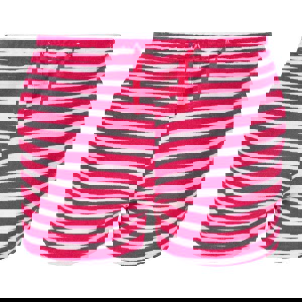 Regatta Kids Dayana Towelling Stripe Casual Shorts - Pink Fusion/White