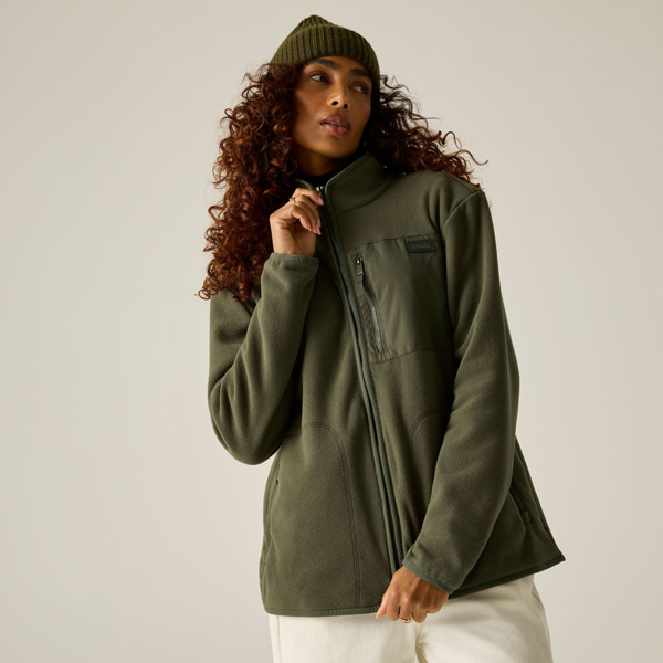 Regatta Womens Frankie Full Zip Fleece - Dark Khaki