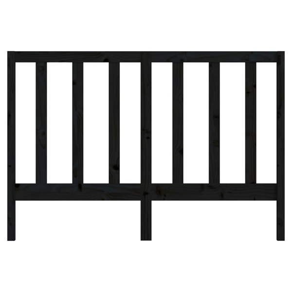 Berkfield Bed Headboard Black 146x4x100 cm Solid Wood Pine
