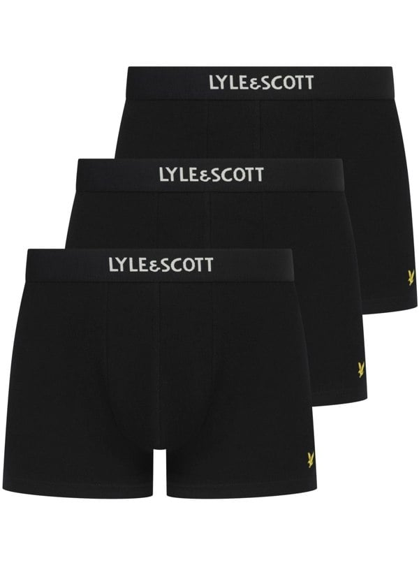 Lyle & ScottTrunks 3 - pack3 - Pack Devon Boxer Trunks, BlackBoxers - and - Briefs.net