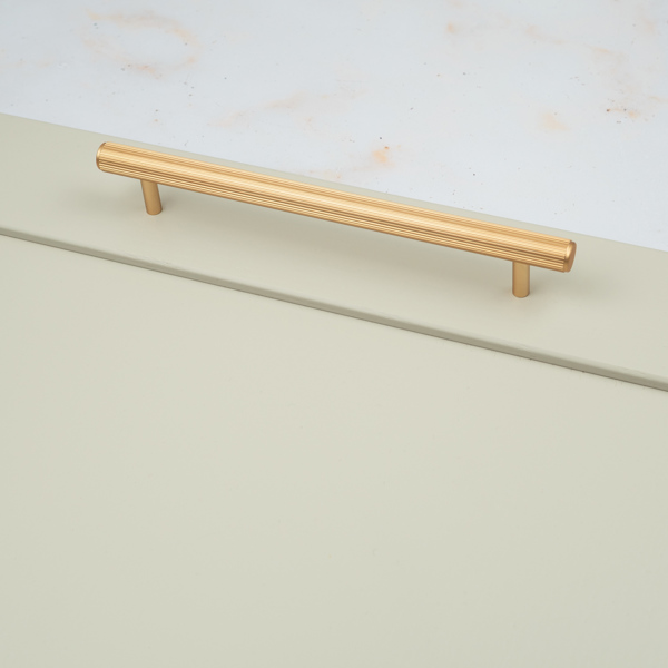 Handle & Home Gold Brass Reeded Handles