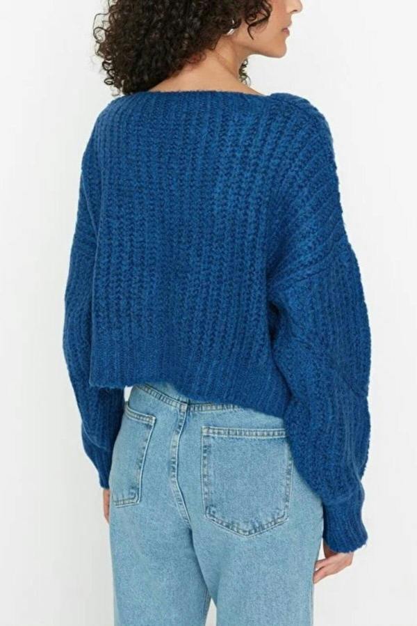 WOVCOR Soft Textured Crop Knit Cardigan