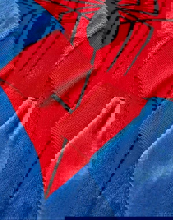 Marvel Boys Blue Spiderman Character Blanket Hoodie