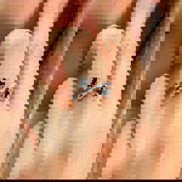 Say It With Clover Ring - Stainless Steel (Silver Plated & Black)