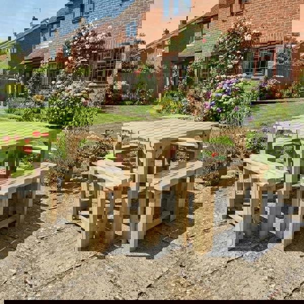 Arbor Garden Solutions QUADRUM Picnic Table With 4 Benches