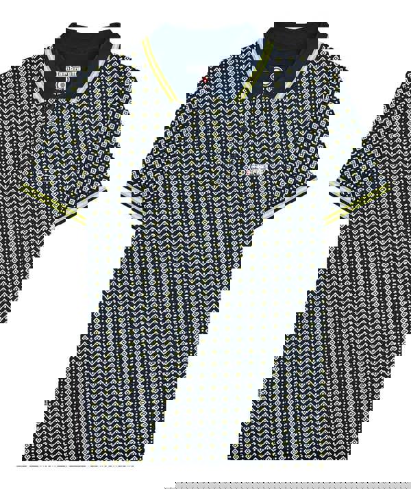 Lambretta All Over Geometric Mens Smart Classic Retro Polo Shirt