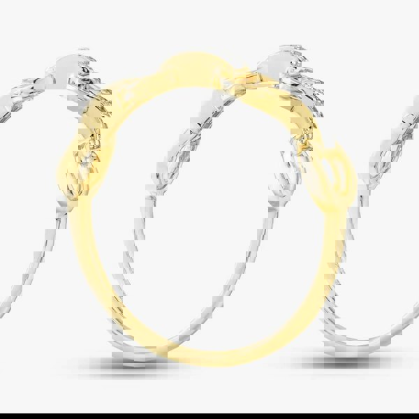 T. H. Baker 9ct Yellow Gold 0.06ct Brilliant Cut Diamond Link Shaped Ring THR41642-06 L