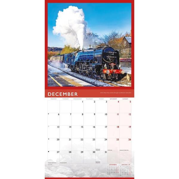 Steam Railway Calendar 2027, Wall Calendars, Month To View, Transport, Gift