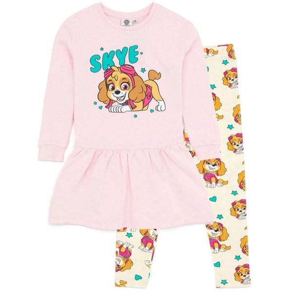 Paw Patrol Girls Skye Sweater Dress & Leggings Set - Pink