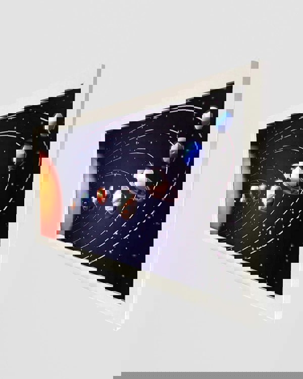 Solar System Wall Art Print, Framed Space Poster for Star Gazers