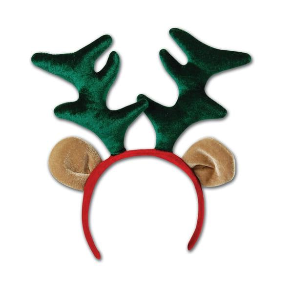 Bristol Novelty Christmas Reindeer Boppers - Red/Brown/Green - 