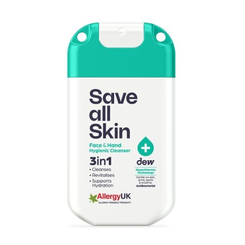 Dew 3-in-1 Face & Hand Hygienic Cleanser 30ml mist - Mint Jelly / White