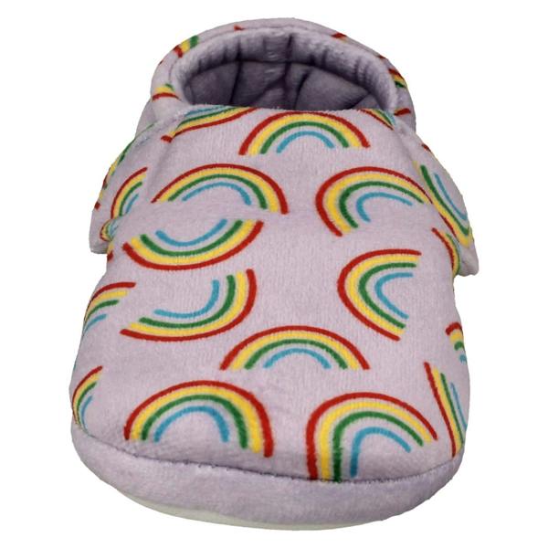 Clarks Childrens Clarks Print Detailed Slippers - Fluffy Snug T