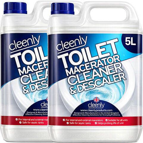 Cleenly Toilet Macerator Cleaner & Descaler - 10 litres Super Concentrated, Long-Lasting Formula Safe for All Saniflo Pump Unit