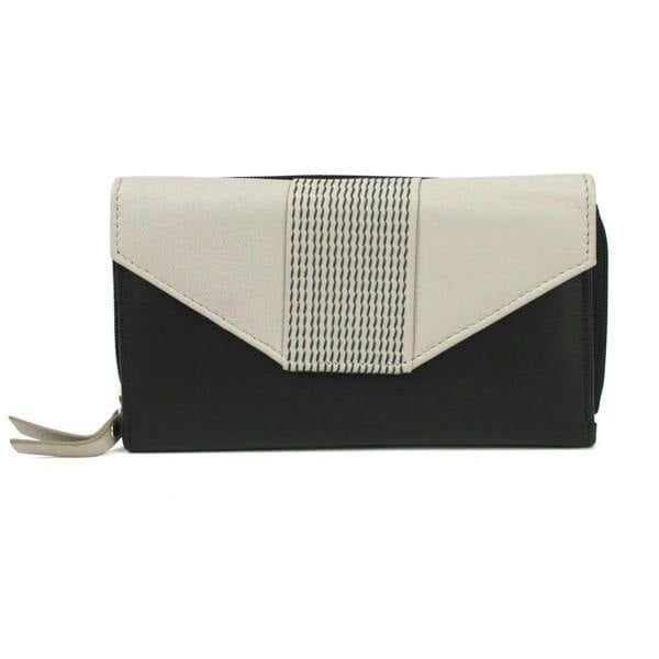 Eastern Counties Leather Sofia Leather Purse - Black/Ivory