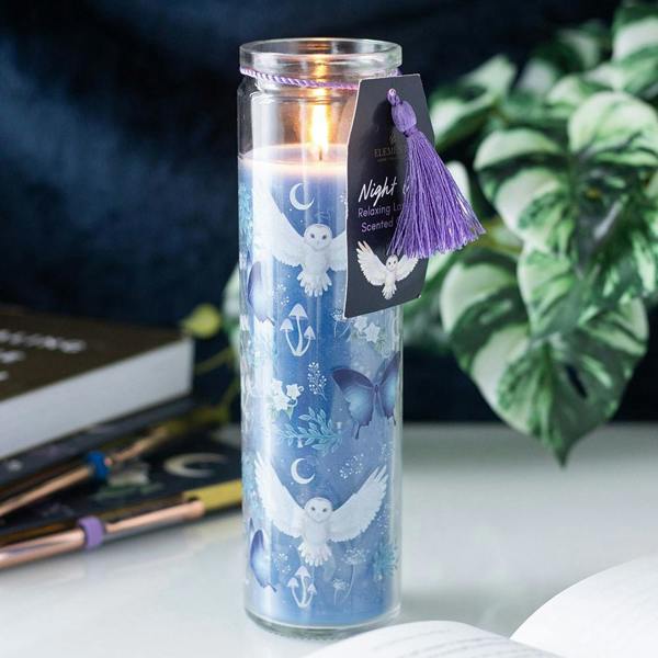 Kingsbury Gifts Night Owl Relaxing Lavender Scented Tall Candle