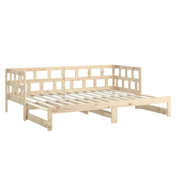 Berkfield Pull-out Day Bed Solid Wood Pine 2x(80x200) cm