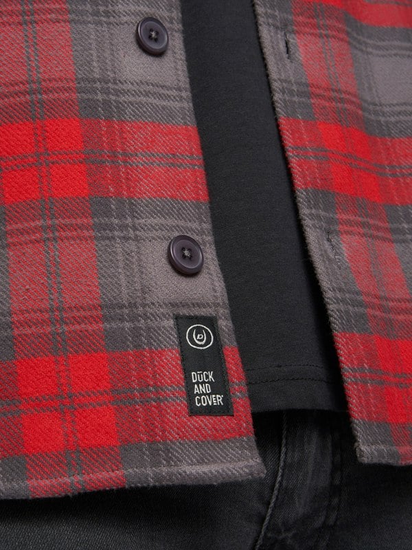 Duck and Cover Willington Overshirt Red Check