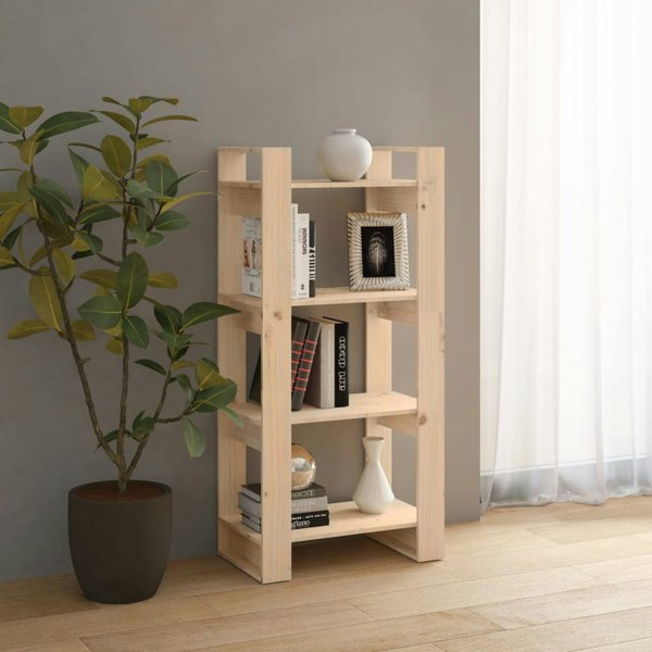 Berkfield Book Cabinet/Room Divider 60x35x125 cm Solid Wood