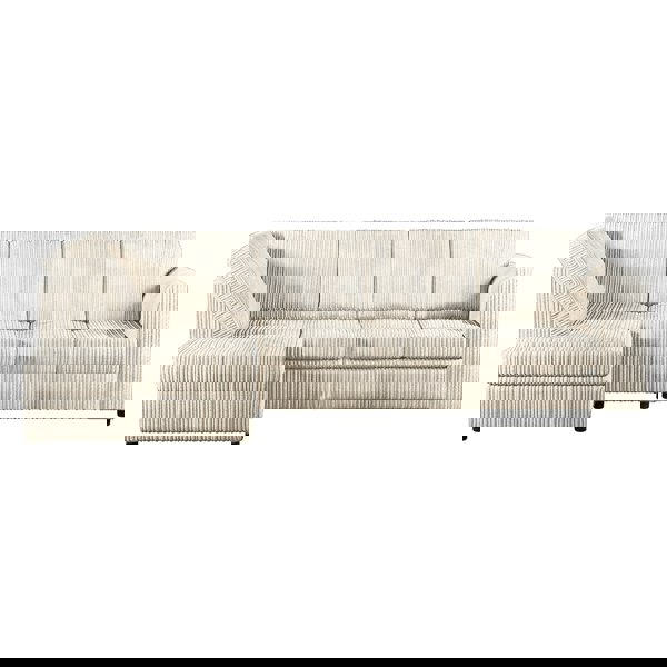 Furnishings For Less Luxor Full Cord Fabric 5 Seater Corner Sofa Full Back
