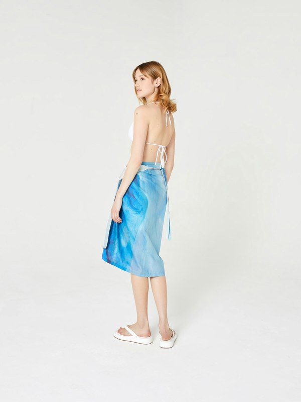 Blue Nude La Pointe Tie Sarong