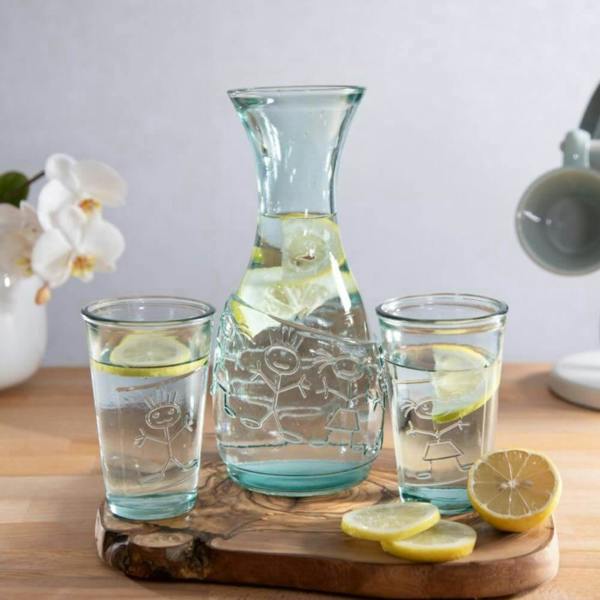 Glass Decanter & Tumblers