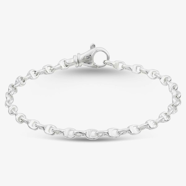T. H. Baker Argentium Silver 7.6 Inch Anchor Chain Bracelet ARG-943030-7.6