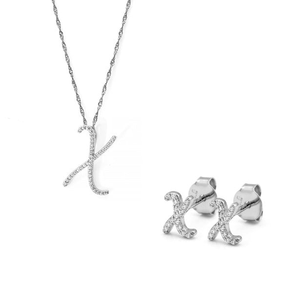 Say It With Luxe Initial Gift Set - Sterling Silver