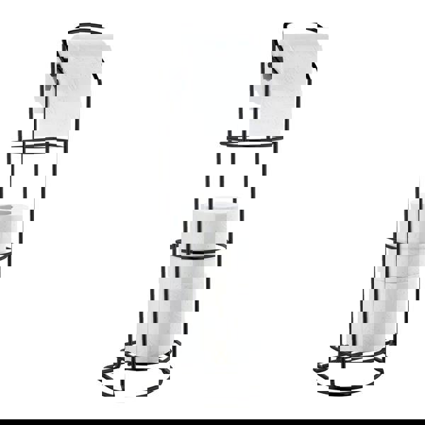 BESLAGSBODEN Black Stainless Steel Toilet Roll Holder Freestanding Bathroom Multi-Roll Holder