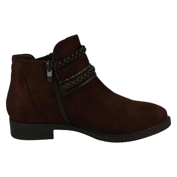 Spot On Ladies Spot On Low Heel Ankle Boots F51032