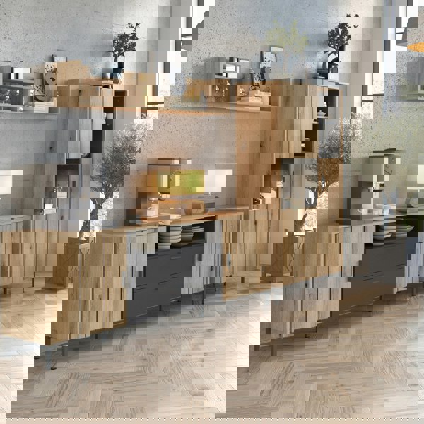 Furniture To Go Arundel TV Cabinet 2 Door 2 Drawer 173cm Wide in Oak/Grey