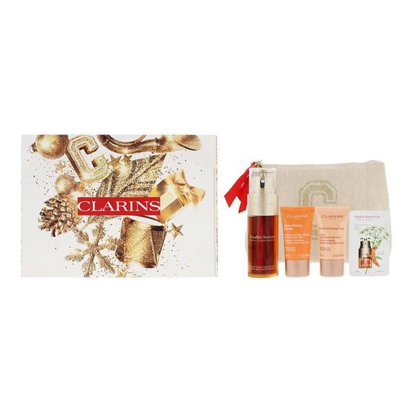Clarins Double Serum 3 Piece Gift Set: Double Serum 50ml - Day Cream 15ml - Night  Cream 15ml